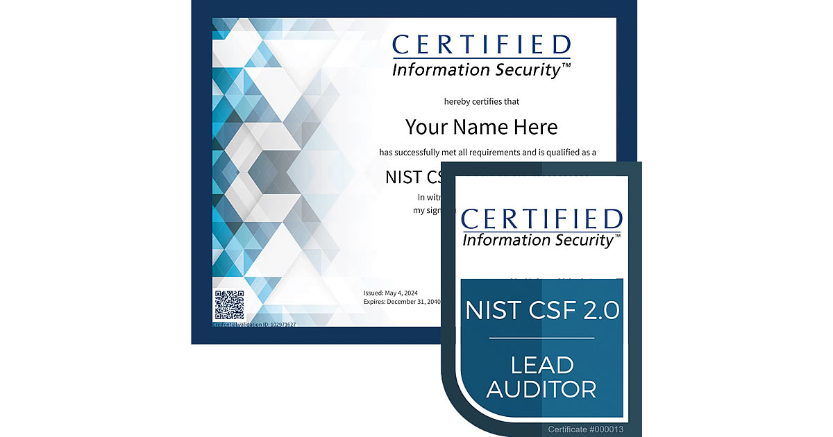NIST Cybersecurity Framework (CSF) LI and LA Training